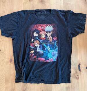 Jujutsu Kaisen Graphic T-Shirt Yuji Megumi Nobara Gojo Black Tee XL